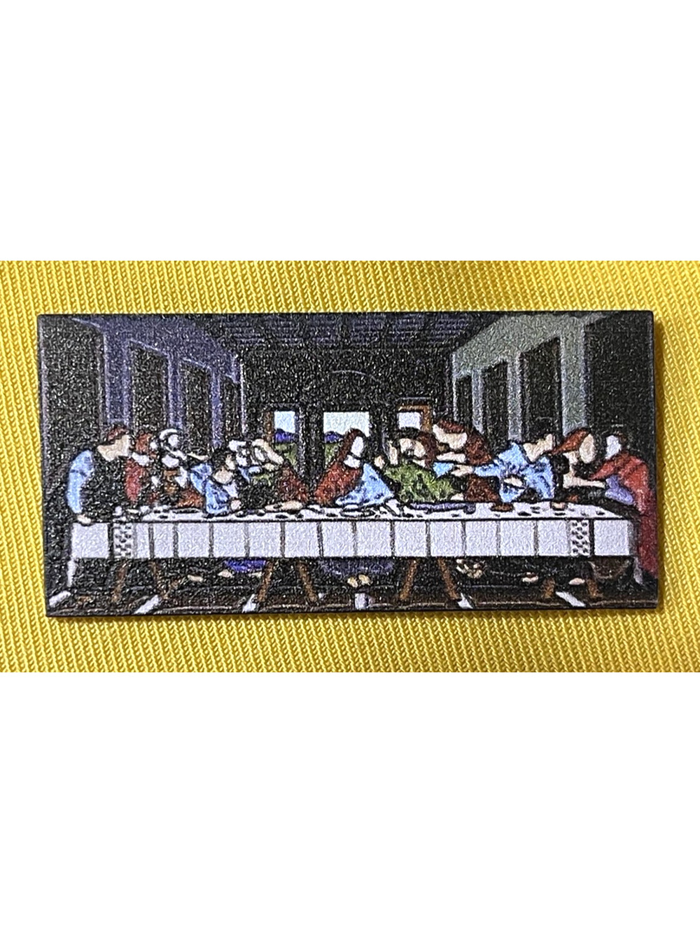 The Last Supper Brooch Lapel Pin Acrylic 2D Flat Religious Art Christian Jesus